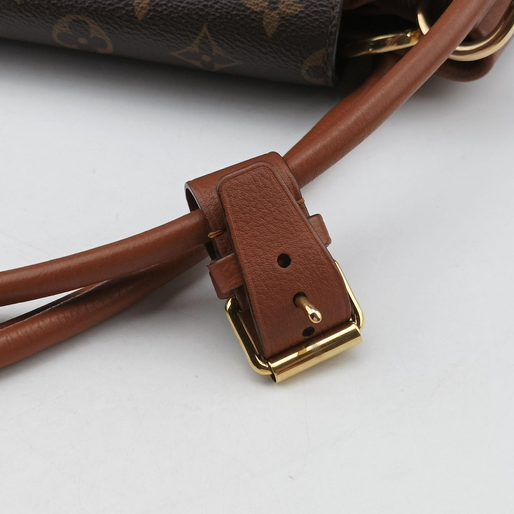 Secondhand Louis Vuitton OLYMPE Brown×Avane Monogram Canvas×calf leather M40925 handbag | stylenewstar