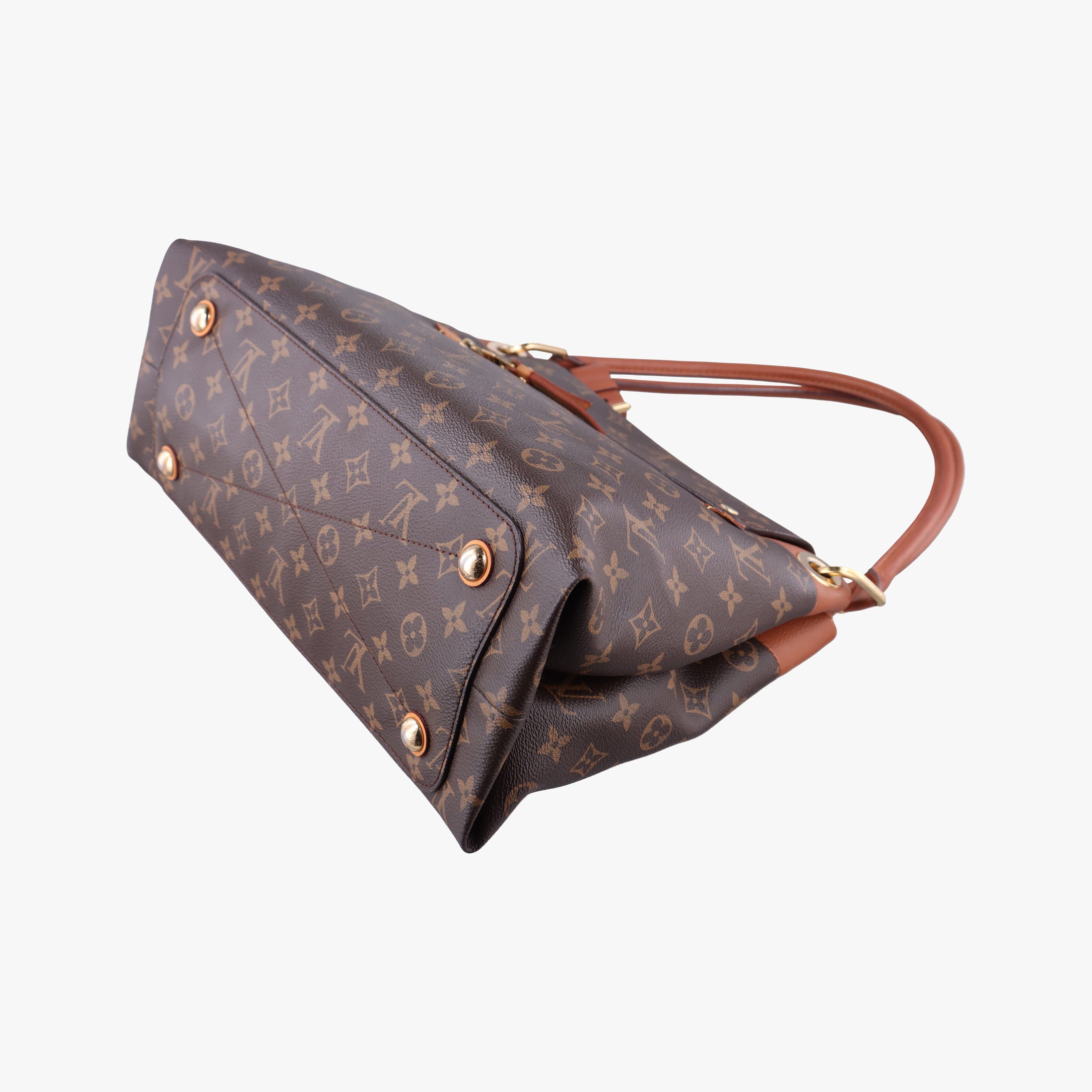 Secondhand Louis Vuitton OLYMPE Brown×Avane Monogram Canvas×calf leather M40925 handbag | stylenewstar