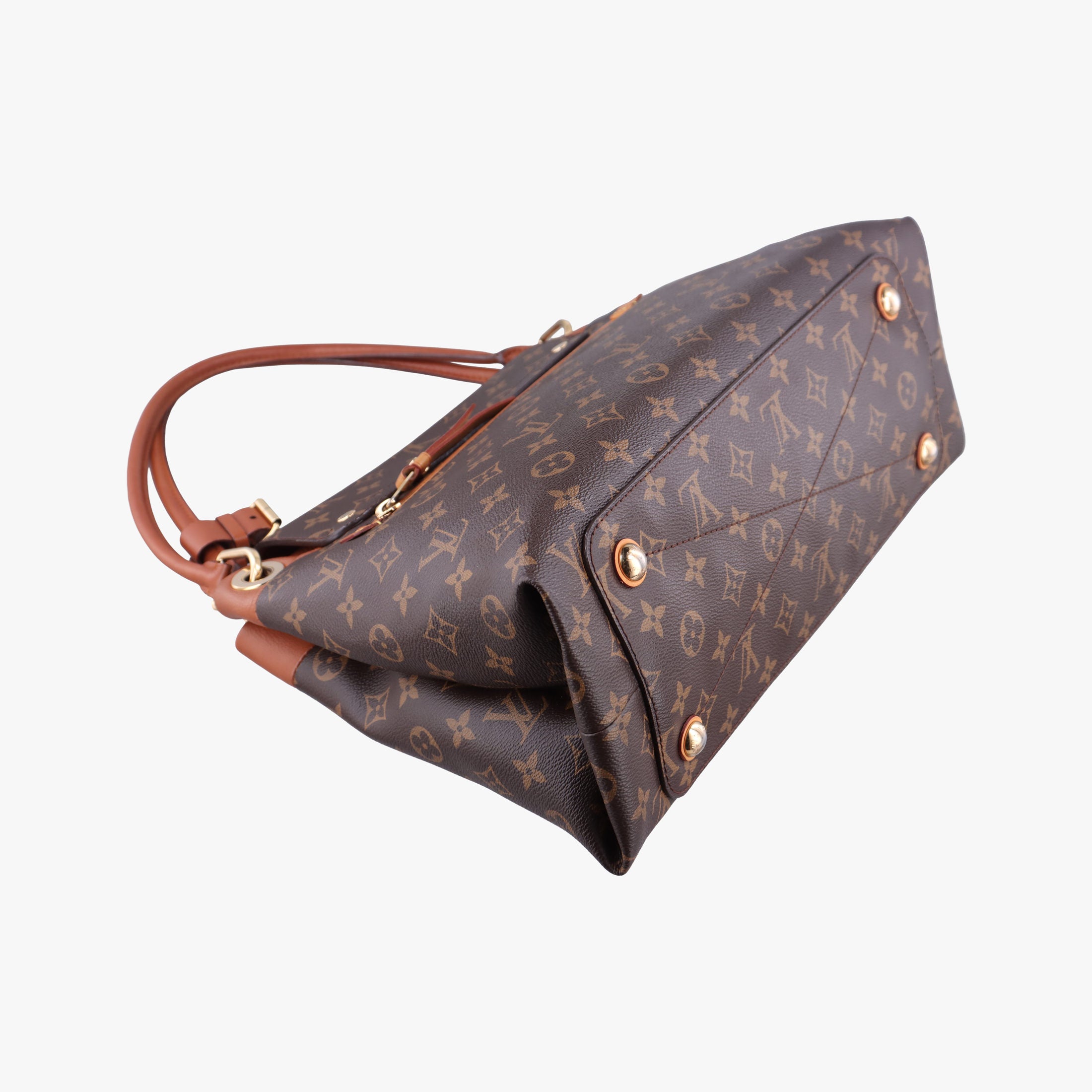 Secondhand Louis Vuitton OLYMPE Brown×Avane Monogram Canvas×calf leather M40925 handbag | stylenewstar