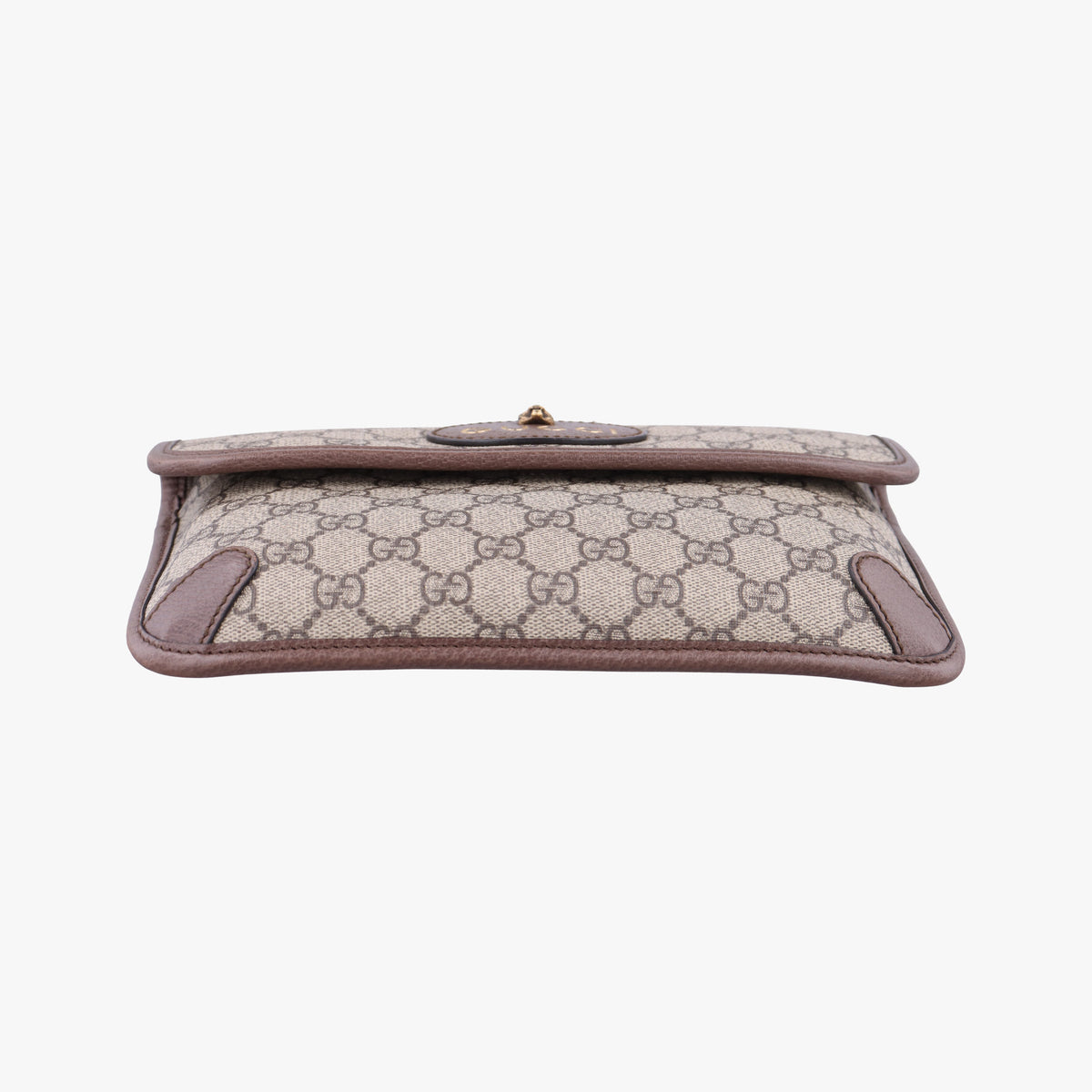 Secondhand Gucci NEO VINTAGE GG Supreme beige x Brown PVC coated canvas×Leather 493930 bum bag/waist bag | stylenewstar