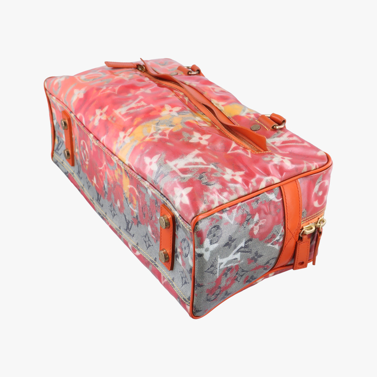 Pre-owned Louis Vuitton Weekender PM Rose×Multicolor Monogram Pulp M95734 handbag | stylenewstar