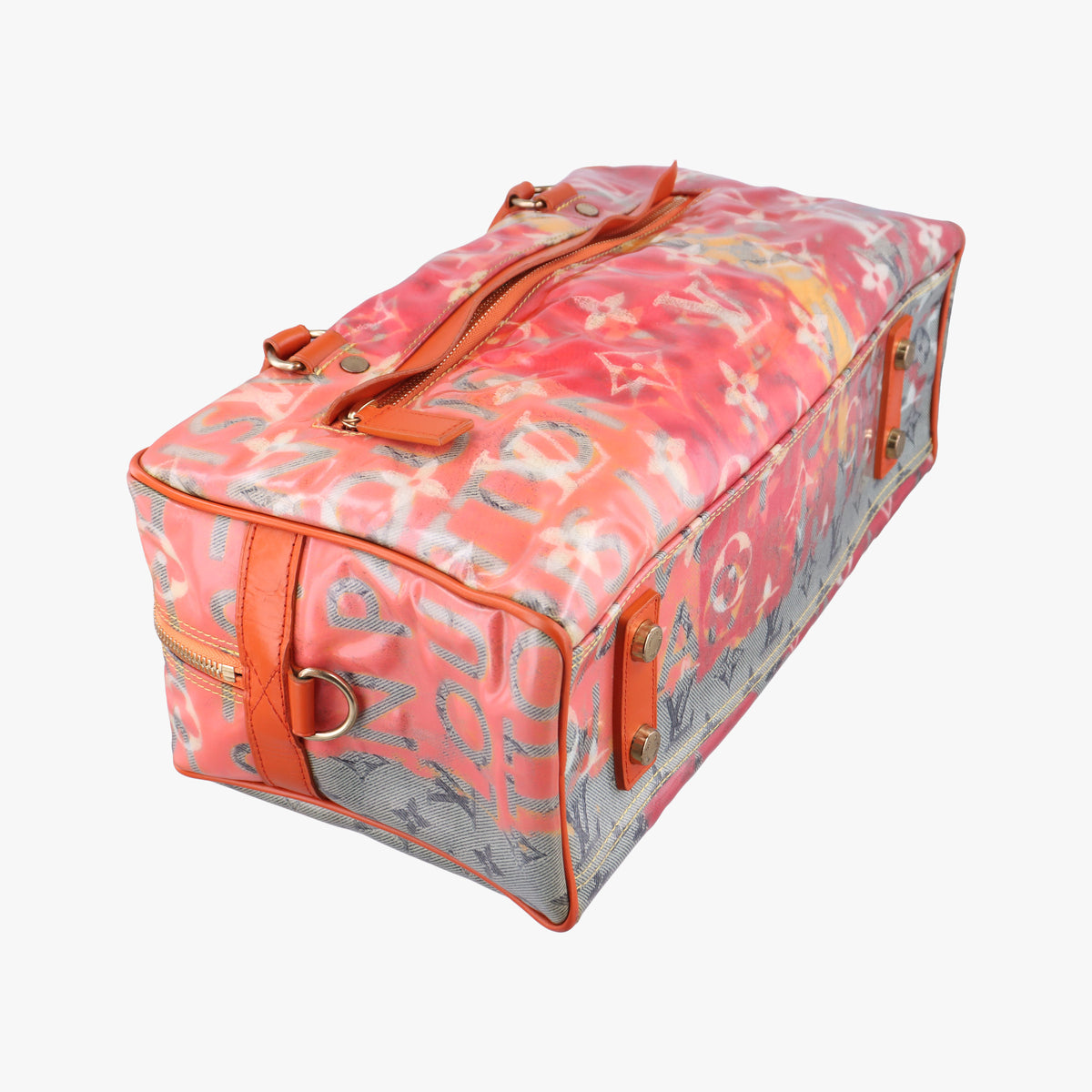 Pre-owned Louis Vuitton Weekender PM Rose×Multicolor Monogram Pulp M95734 handbag | stylenewstar
