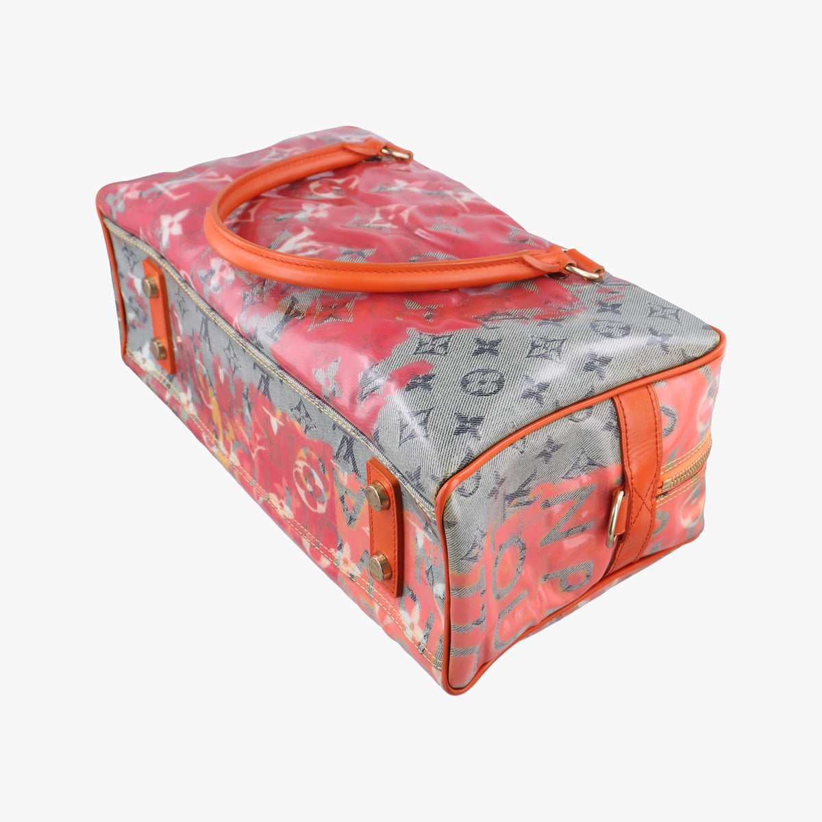 Pre-owned Louis Vuitton Weekender PM Rose×Multicolor Monogram Pulp M95734 handbag | stylenewstar