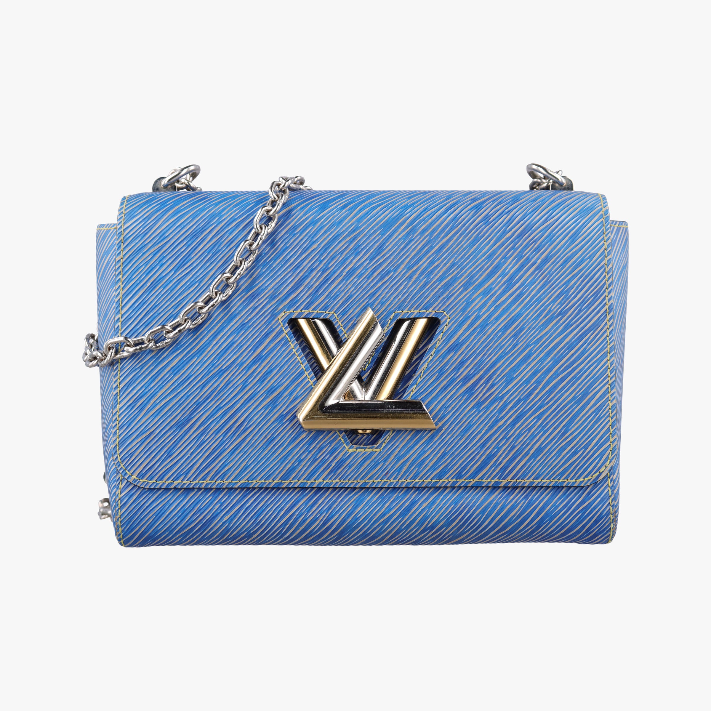 Pre-owned Louis Vuitton Twist MM Denim blue Epi M50271 shoulderbag | stylenewstar