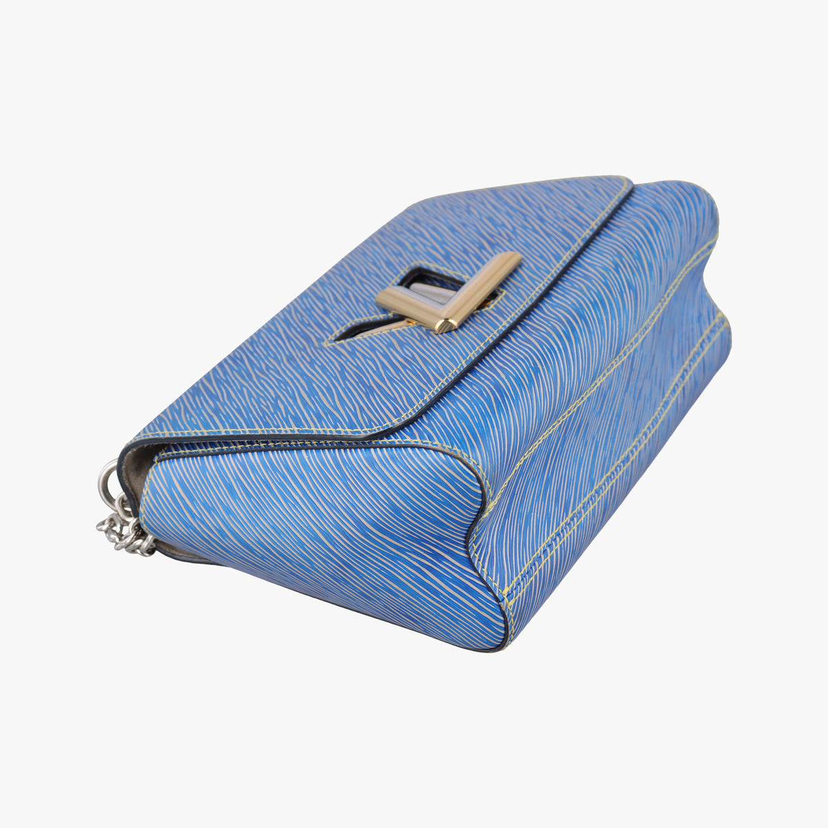 Pre-owned Louis Vuitton Twist MM Denim blue Epi M50271 shoulderbag | stylenewstar