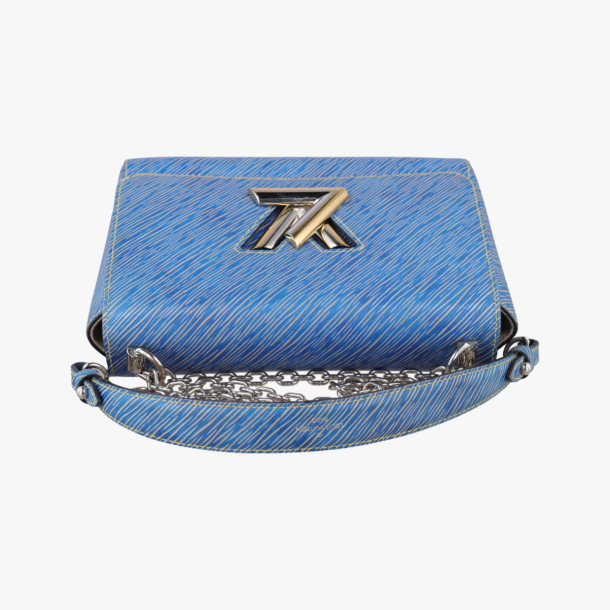 Pre-owned Louis Vuitton Twist MM Denim blue Epi M50271 shoulderbag | stylenewstar