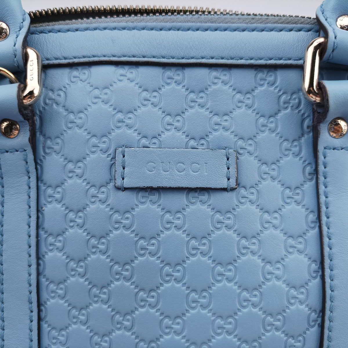 Pre-owned Gucci Microguccissima Blue Leather 449654 shoulderbag | stylenewstar