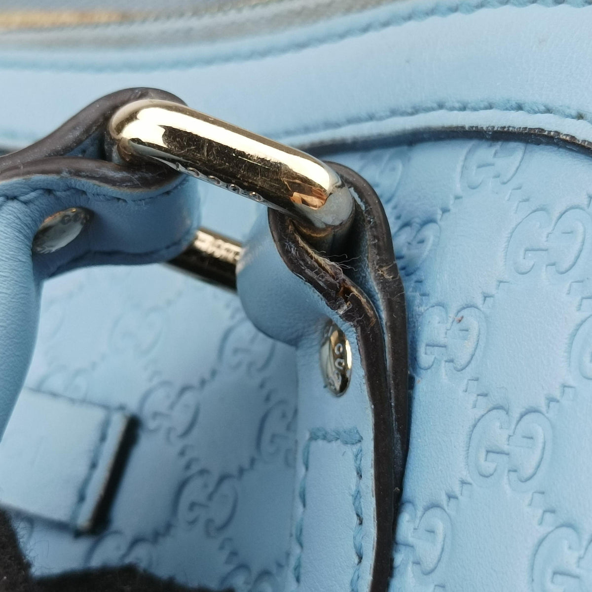 Pre-owned Gucci Microguccissima Blue Leather 449654 shoulderbag | stylenewstar
