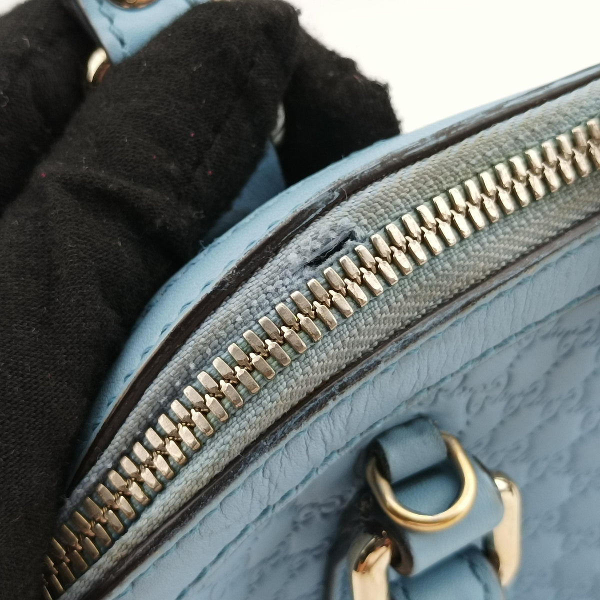 Pre-owned Gucci Microguccissima Blue Leather 449654 shoulderbag | stylenewstar