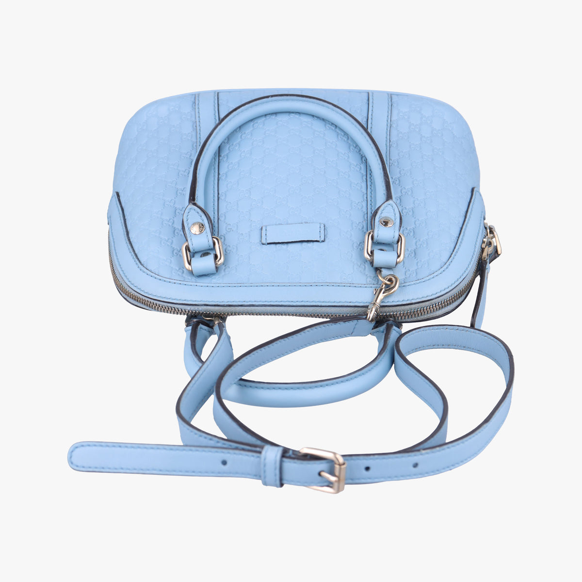 Pre-owned Gucci Microguccissima Blue Leather 449654 shoulderbag | stylenewstar
