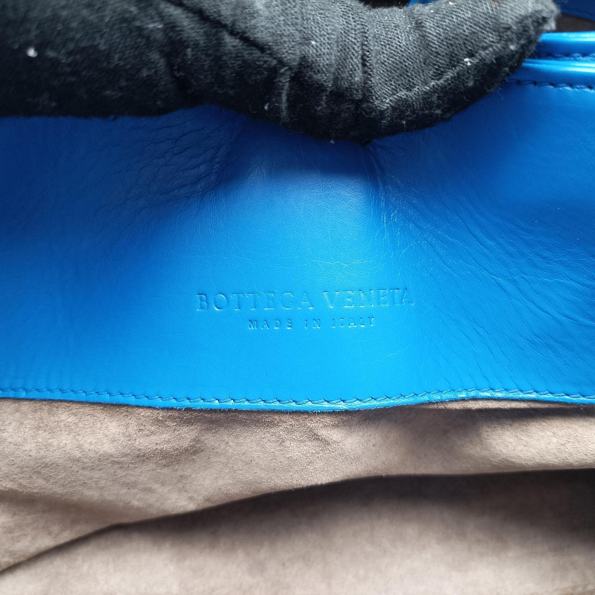 Vintage Bottega Veneta Roma Intrecciato Blue lambskin  handbag | stylenewstar