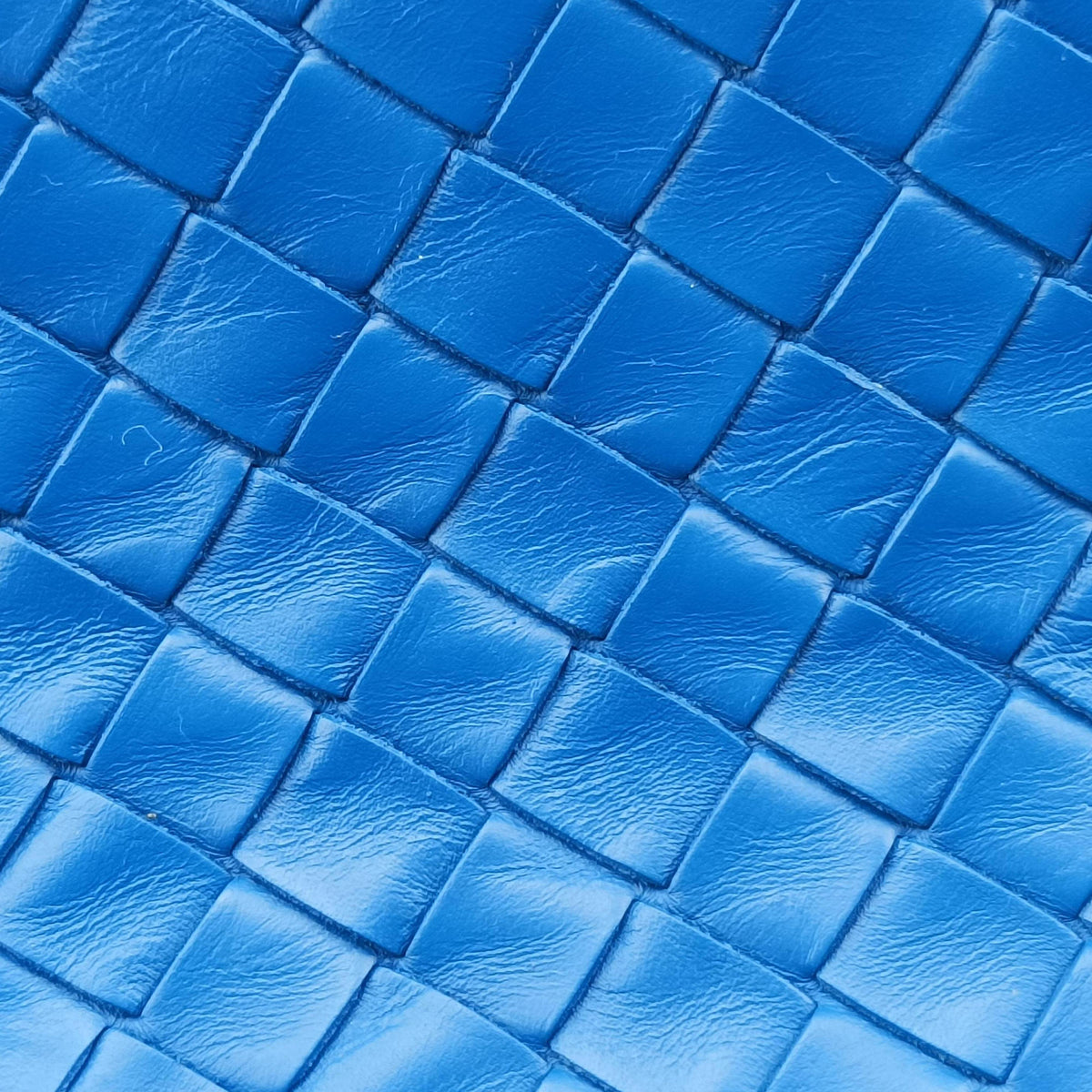 Vintage Bottega Veneta Roma Intrecciato Blue lambskin  handbag | stylenewstar