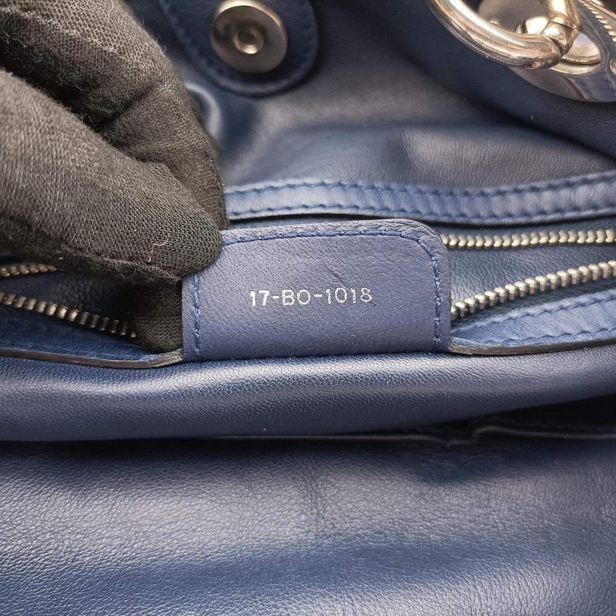 Vintage Christian Dior Soft Lady Dior Intrecciato Tote Blue lambskin  handbag | stylenewstar