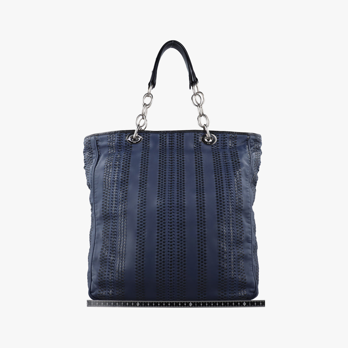 Vintage Christian Dior Soft Lady Dior Intrecciato Tote Blue lambskin  handbag | stylenewstar