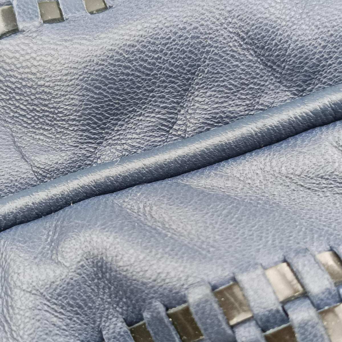 Vintage Christian Dior Soft Lady Dior Intrecciato Tote Blue lambskin  handbag | stylenewstar