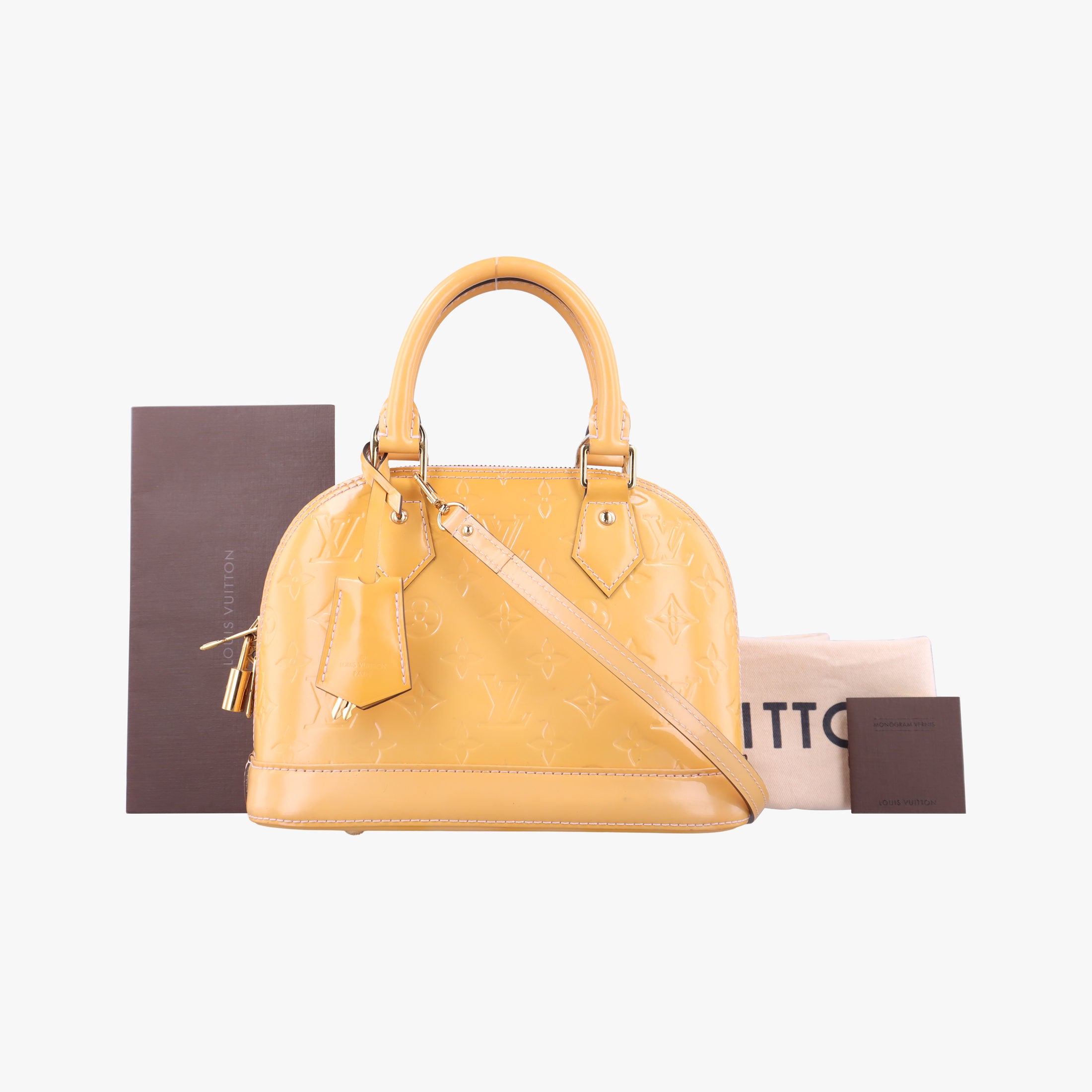 Vintage Louis Vuitton Alma BB ROSE FLORENTIN Vernis M90104 shoulderbag | stylenewstar