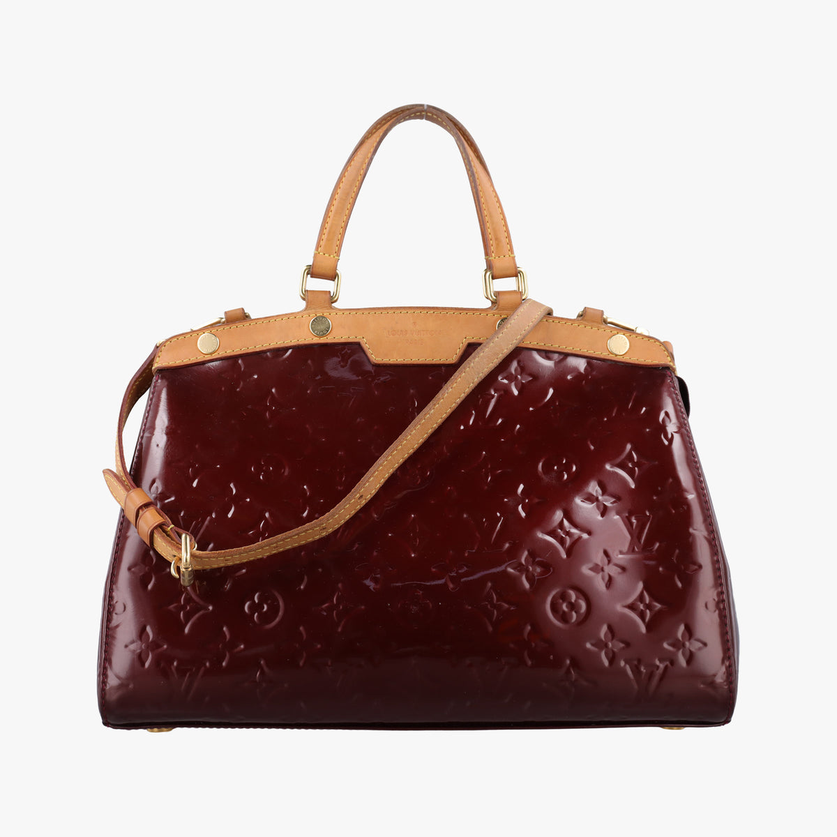 Pre-owned Louis Vuitton Brea MM ROUGE FAUVISTE Vernis M91690 shoulderbag | stylenewstar