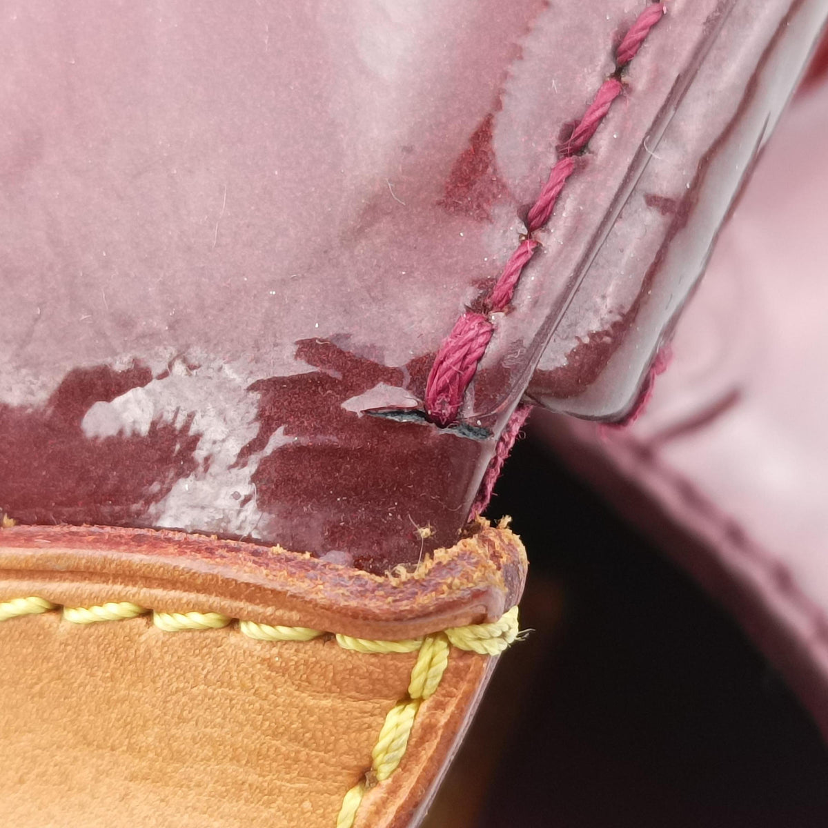 Pre-owned Louis Vuitton Brea MM ROUGE FAUVISTE Vernis M91690 shoulderbag | stylenewstar