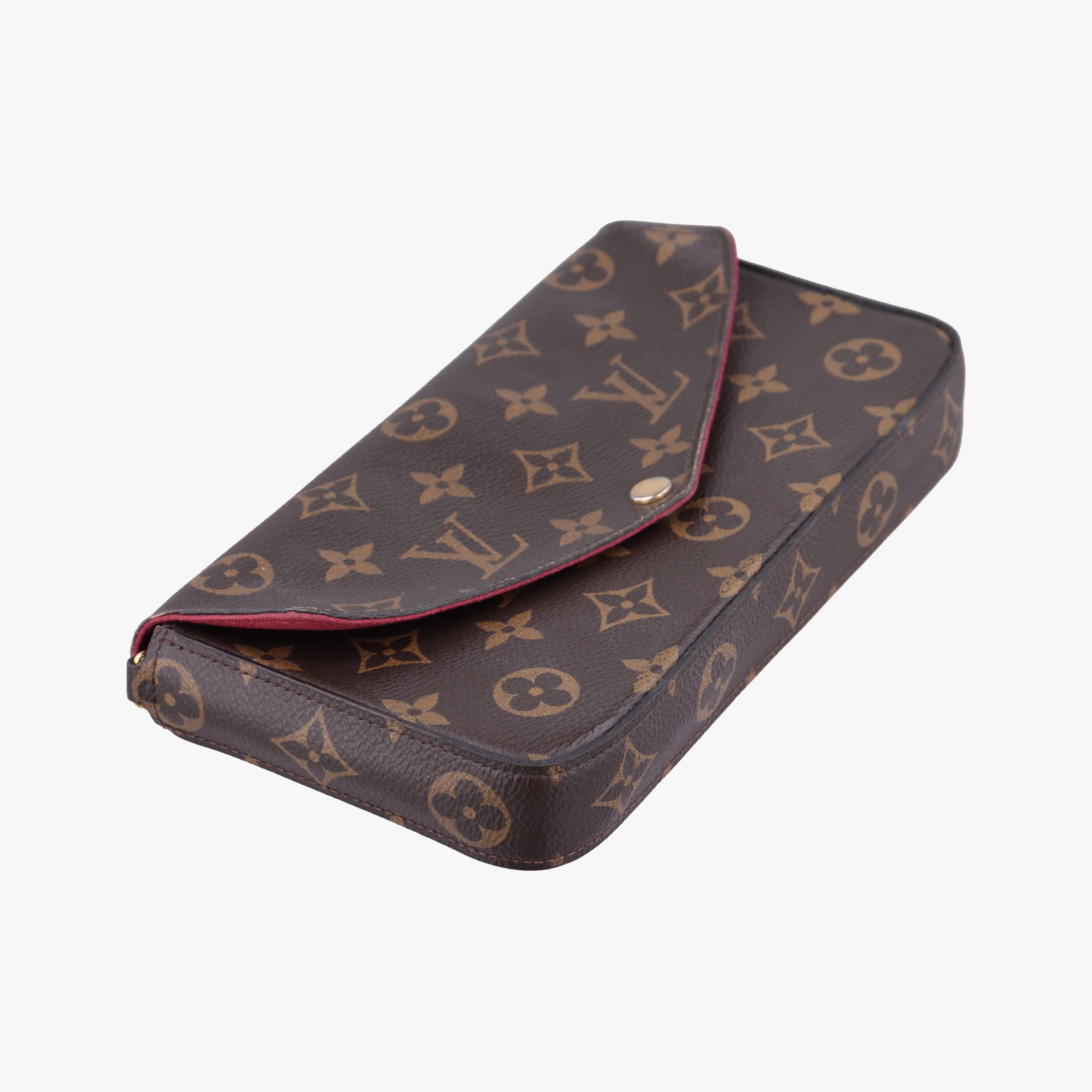 Pre-owned Louis Vuitton Pochette Felicie Brown Monogram Canvas M61276 shoulderbag | stylenewstar