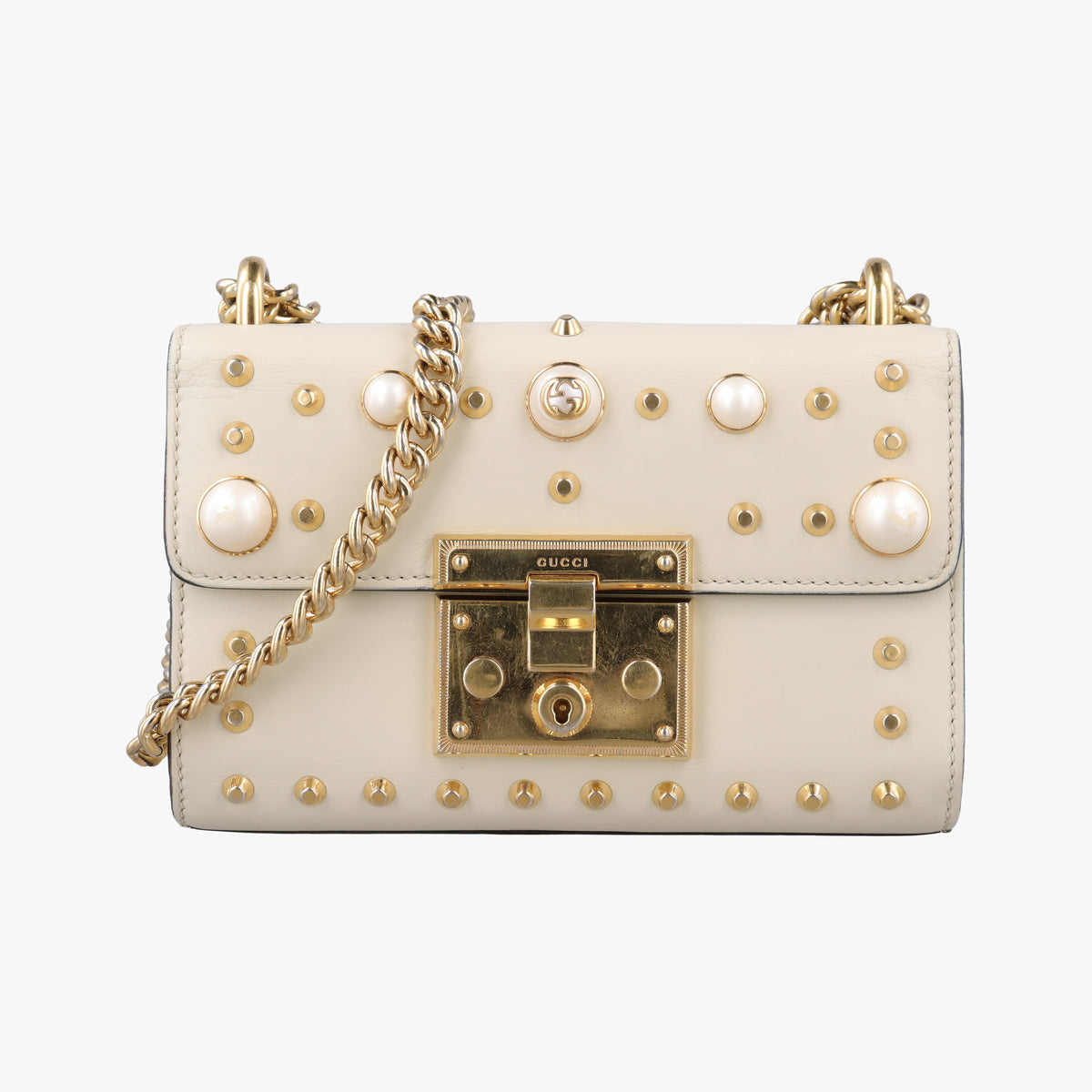 Secondhand Gucci Padlock White Leather 432182 shoulderbag | stylenewstar