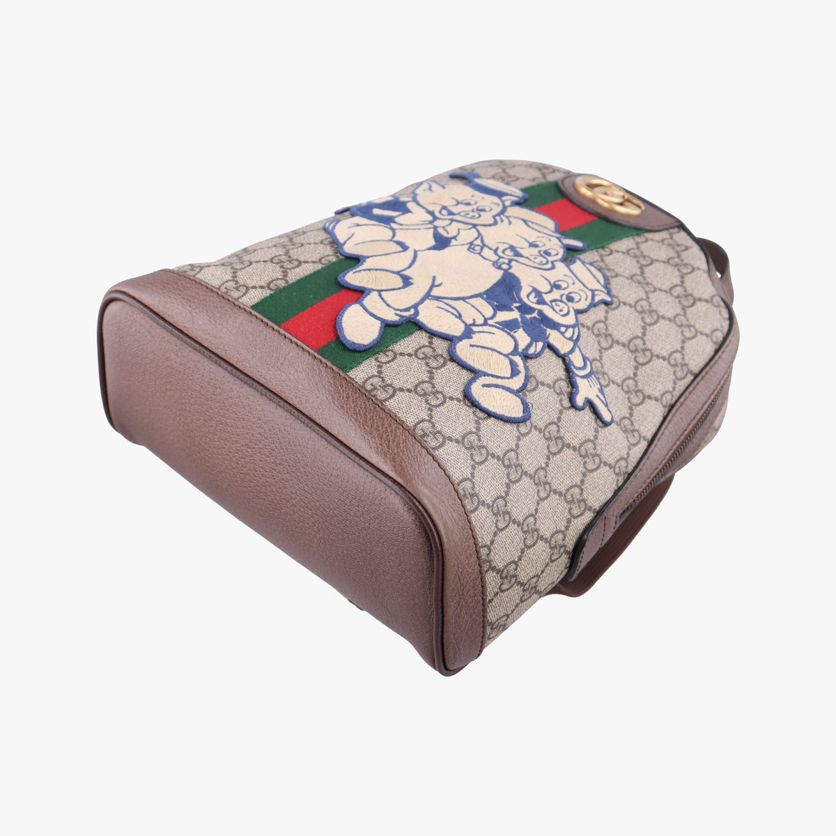 Vintage Gucci The Three Little Pigs Brown×Multicolour PVC coated canvas 552884 backpack/rucksack | stylenewstar