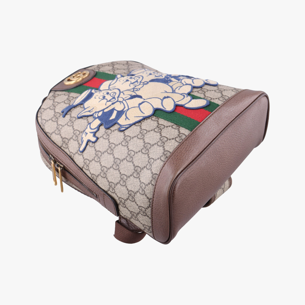 Vintage Gucci The Three Little Pigs Brown×Multicolour PVC coated canvas 552884 backpack/rucksack | stylenewstar
