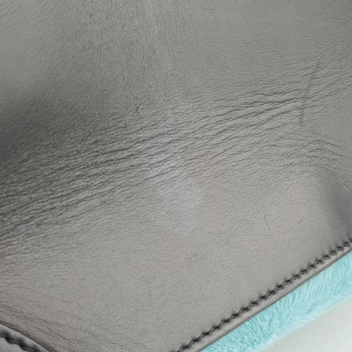 Pre-owned Celine Luggage Mini Shopper Blue Leather×Ponyhair  handbag | stylenewstar