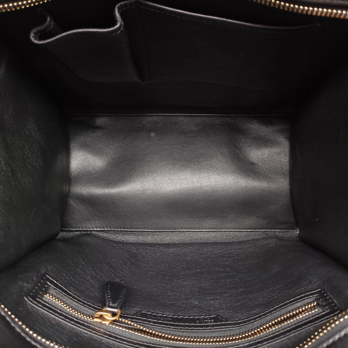 Pre-owned Celine Luggage Mini Shopper Blue Leather×Ponyhair  handbag | stylenewstar