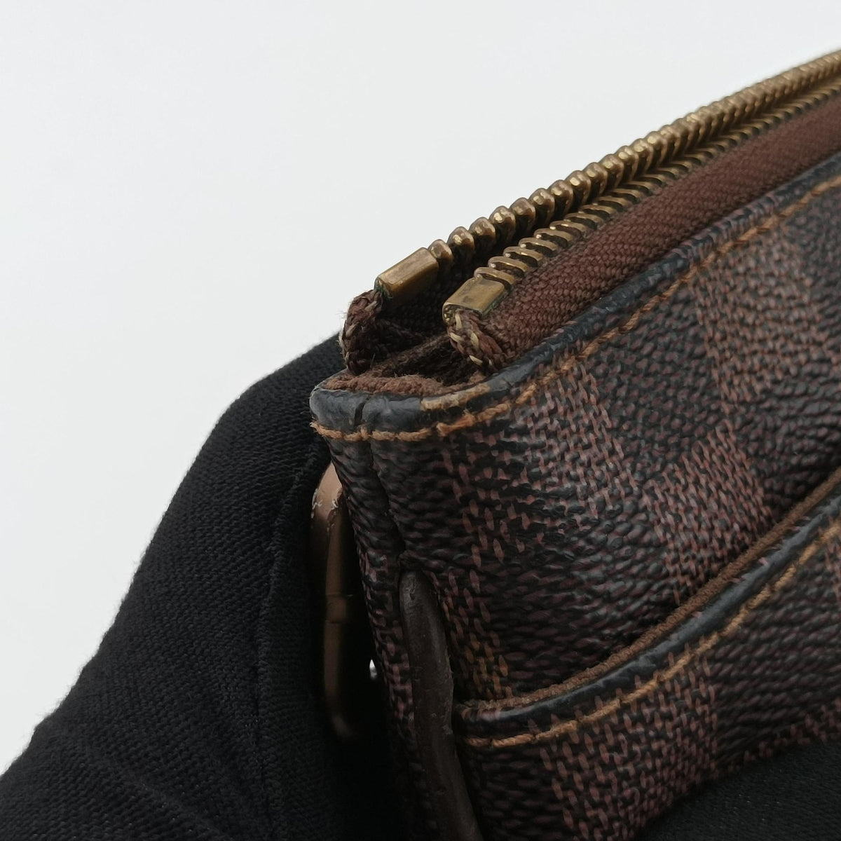 Pre-owned Louis Vuitton Pochette Plat Brooklyn EBENE Damier Canvas N51211 shoulderbag | stylenewstar