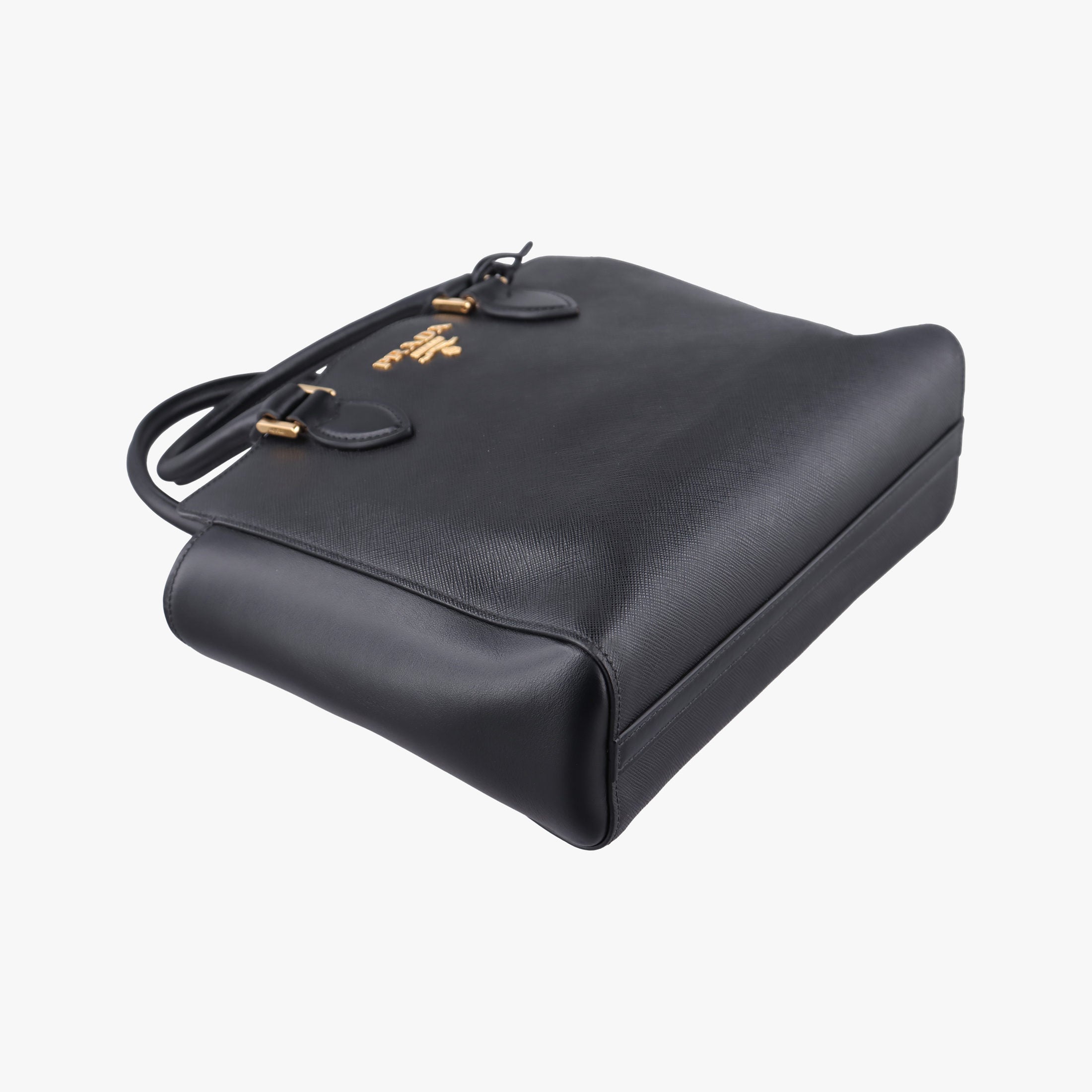Pre-owned Prada Monochrome Black SAFFIANO Leather 1BA113 shoulderbag | stylenewstar