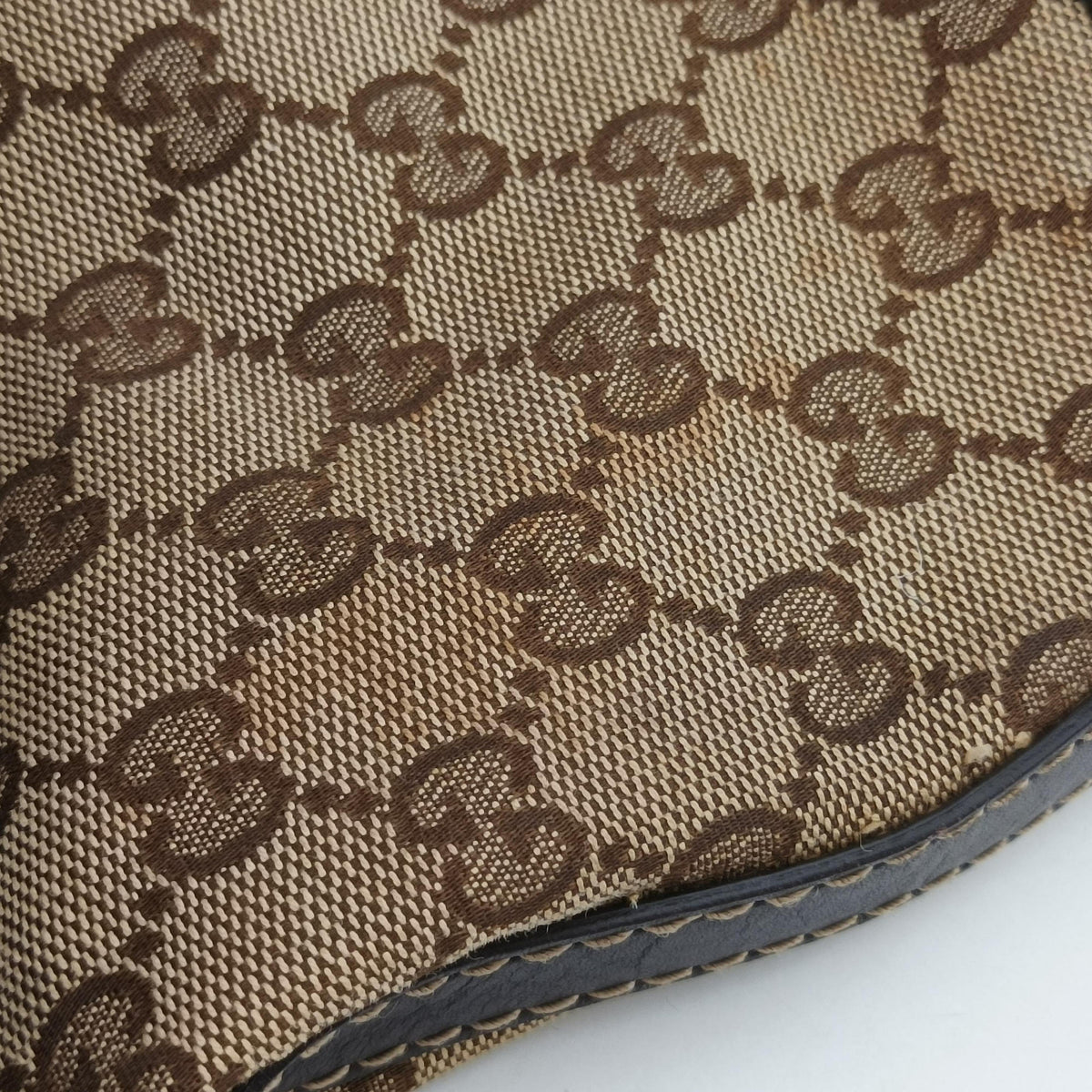 Pre-owned Gucci Lovely Brown Canvas×Leather 257071 handbag | stylenewstar