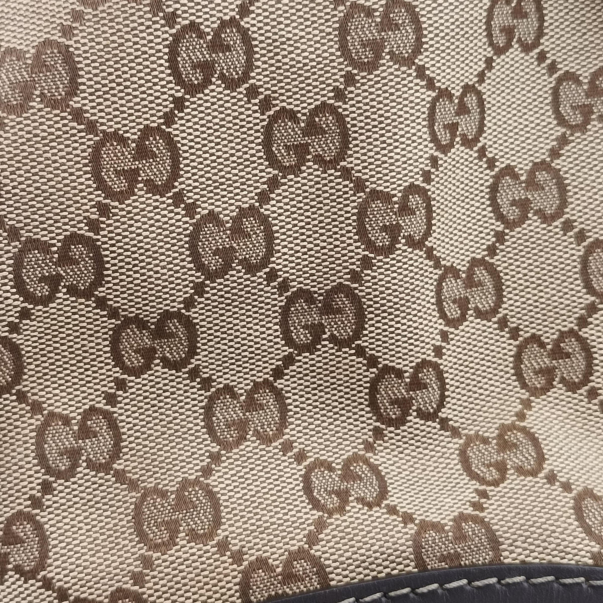 Pre-owned Gucci Lovely Brown Canvas×Leather 257071 handbag | stylenewstar