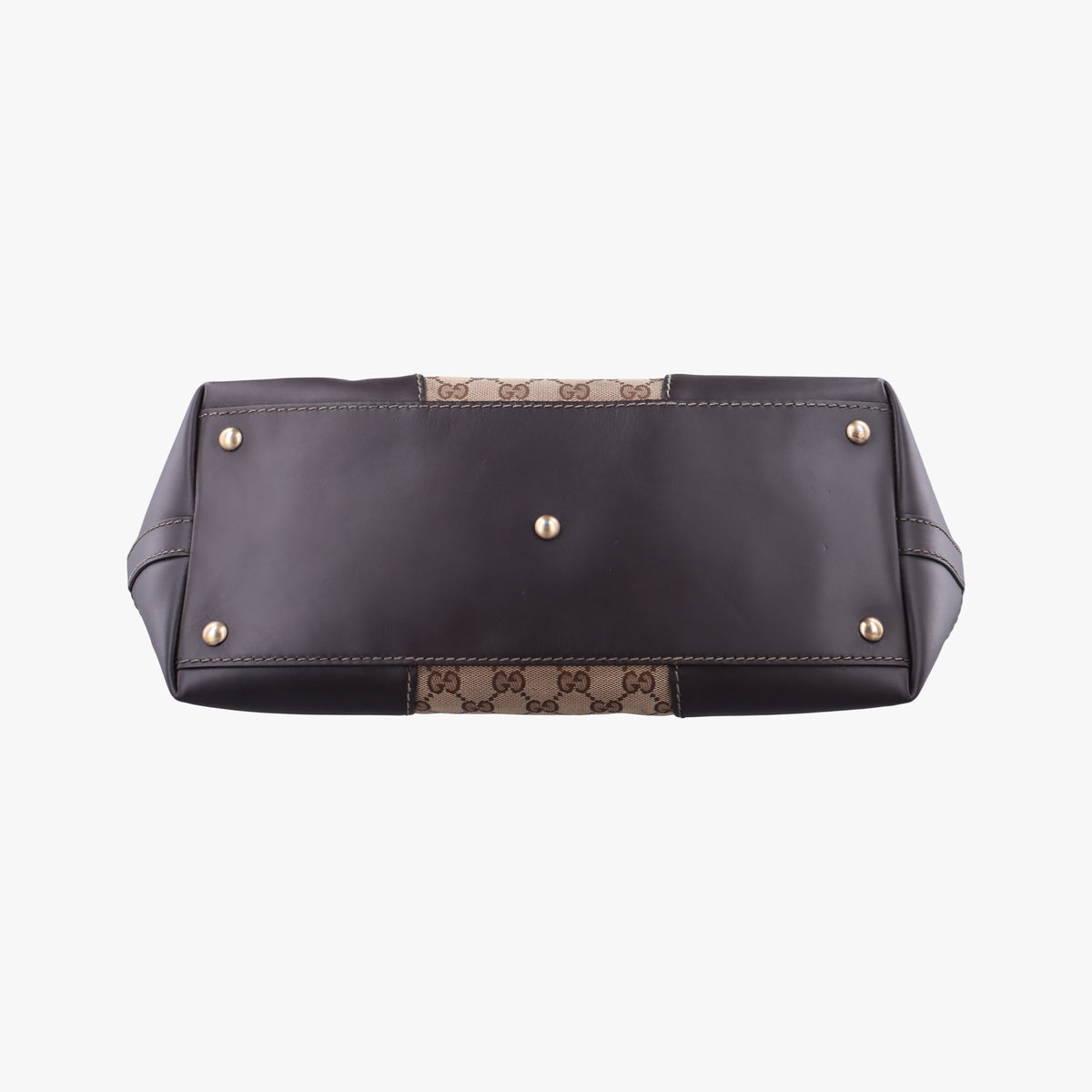 Pre-owned Gucci Lovely Brown Canvas×Leather 257071 handbag | stylenewstar