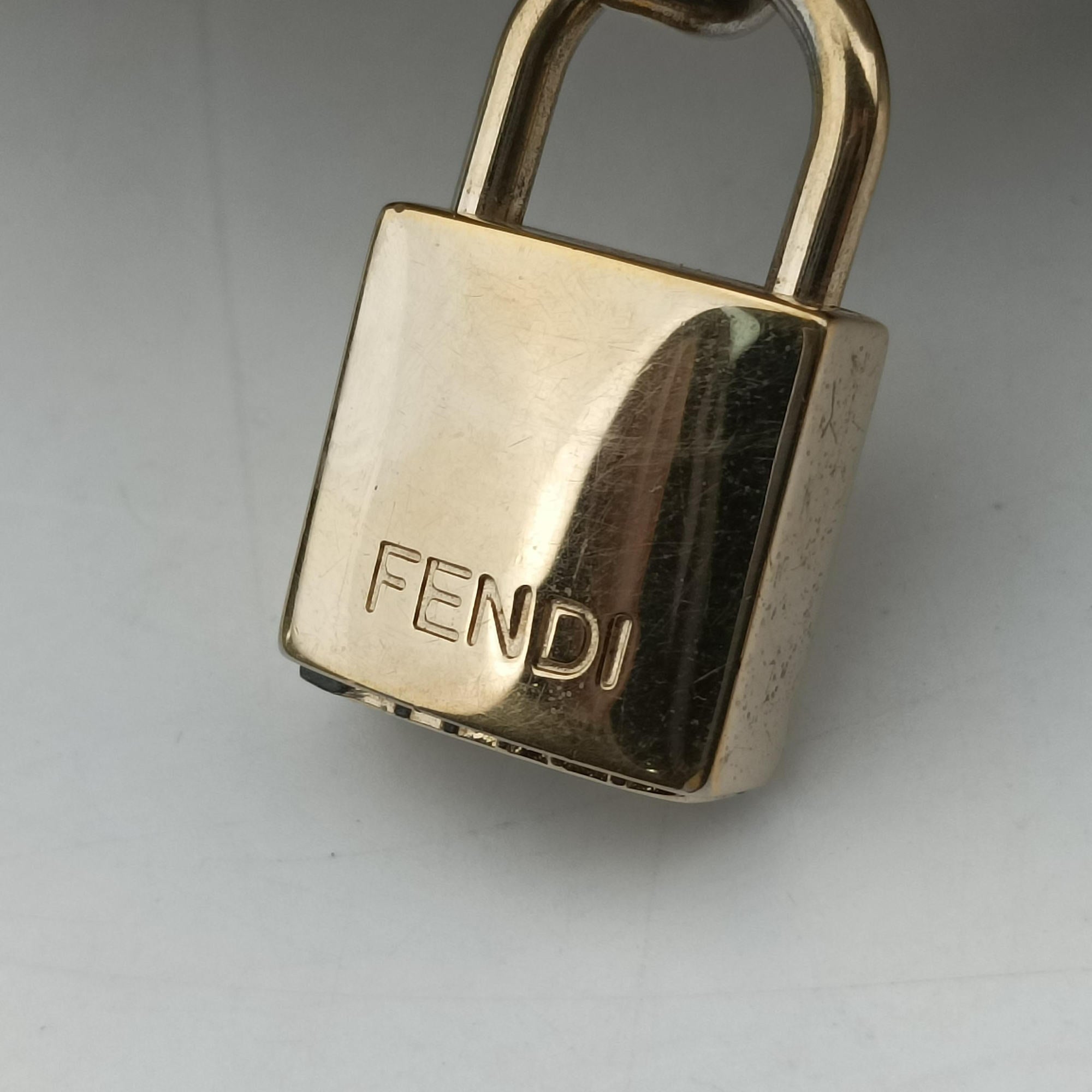 Pre-owned Fendi Zucchino Glitter Logo Silver canvas 8BL068 handbag | stylenewstar
