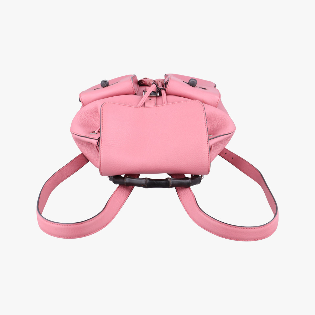 Pre-owned Gucci Bamboo fringe tassel Pink Leather 370833 backpack/rucksack | stylenewstar