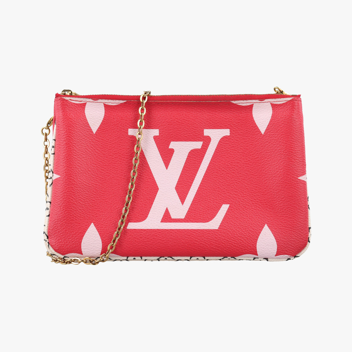 Secondhand Louis Vuitton Pochette Double Zip ROUGE Monogram Giant M67561 shoulderbag | stylenewstar