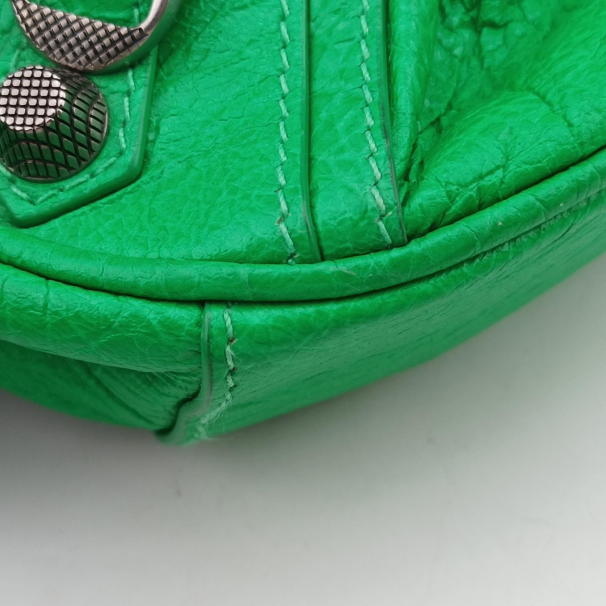 Pre-owned Balenciaga Le Cagole Green Leather  shoulderbag | stylenewstar