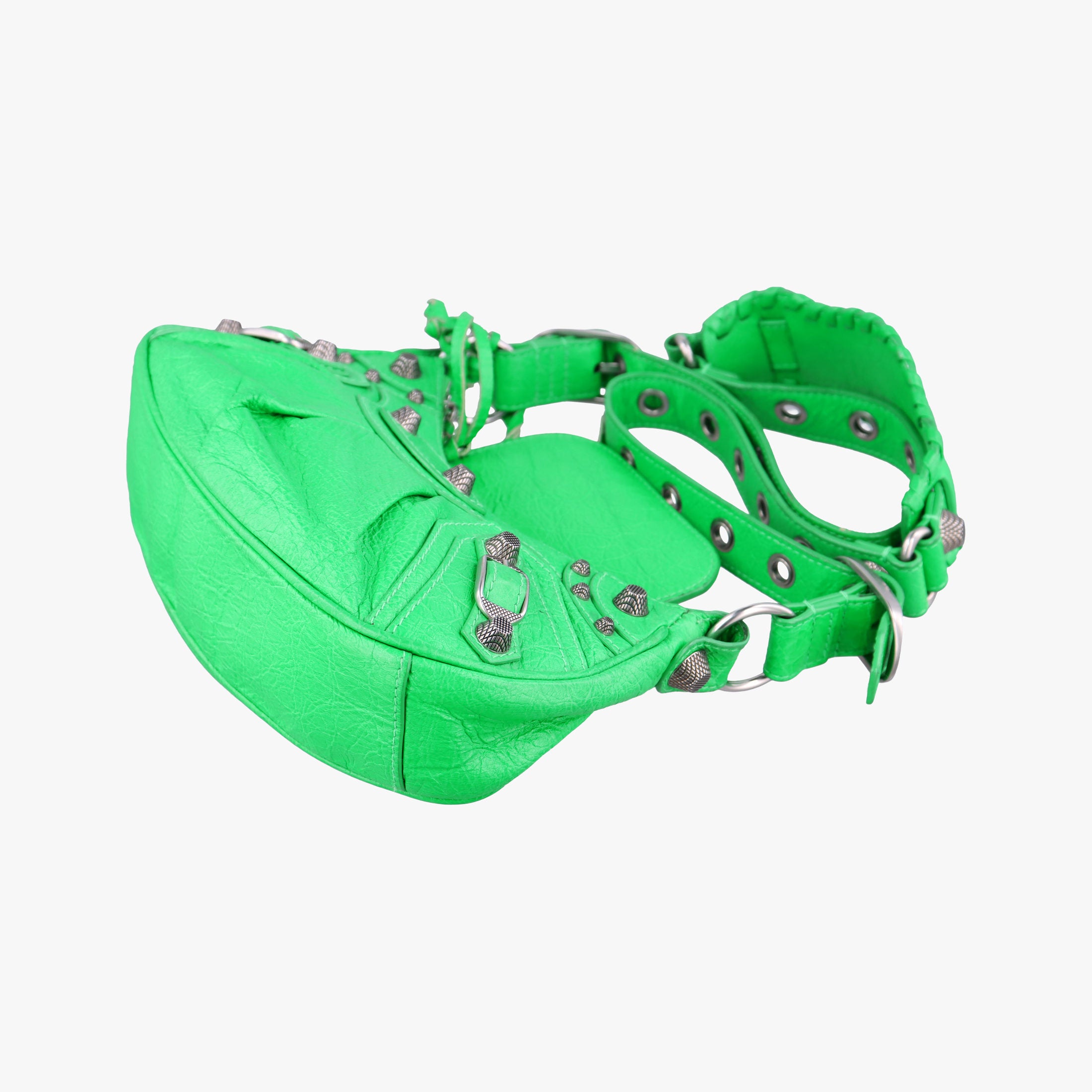 Pre-owned Balenciaga Le Cagole Green Leather  shoulderbag | stylenewstar