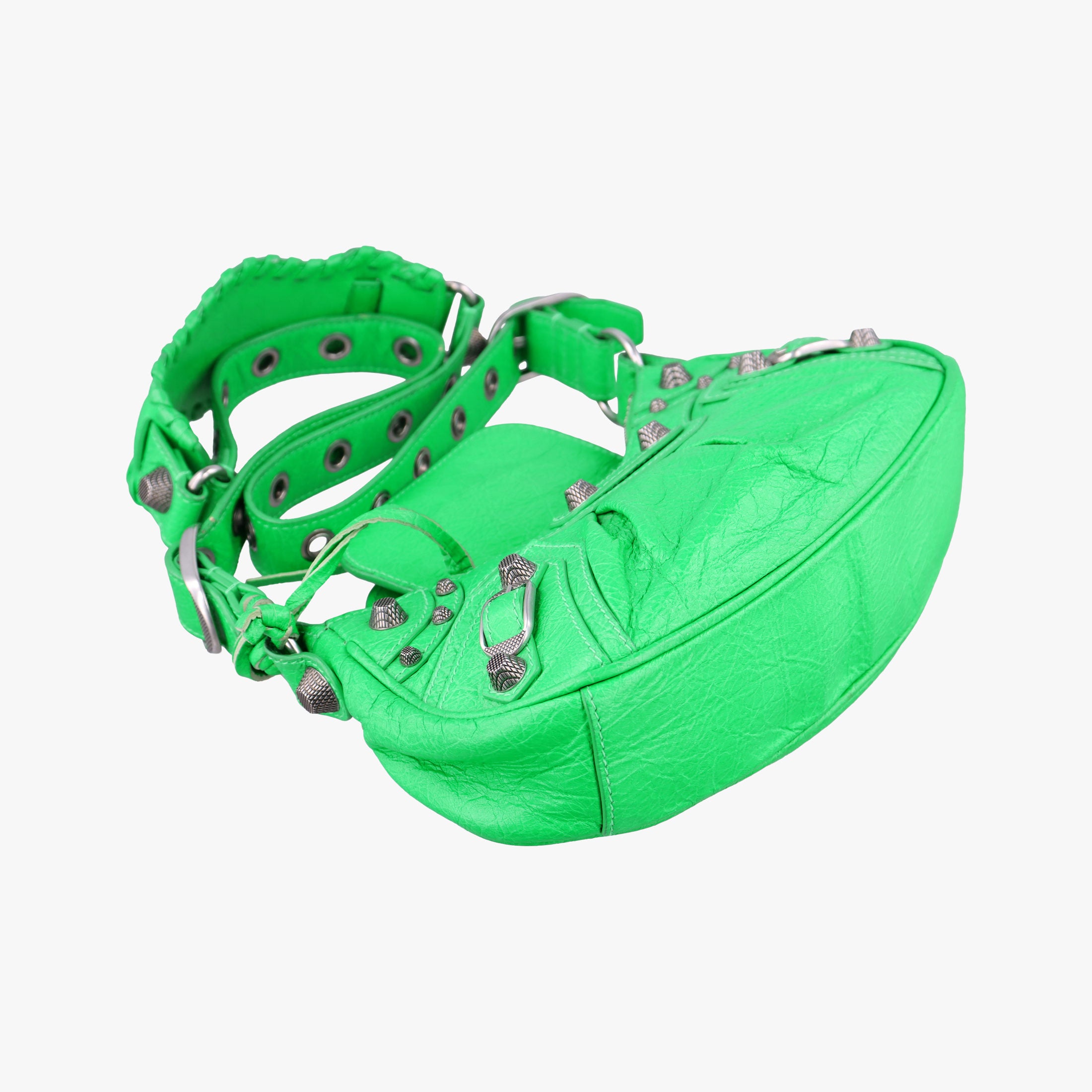 Pre-owned Balenciaga Le Cagole Green Leather  shoulderbag | stylenewstar
