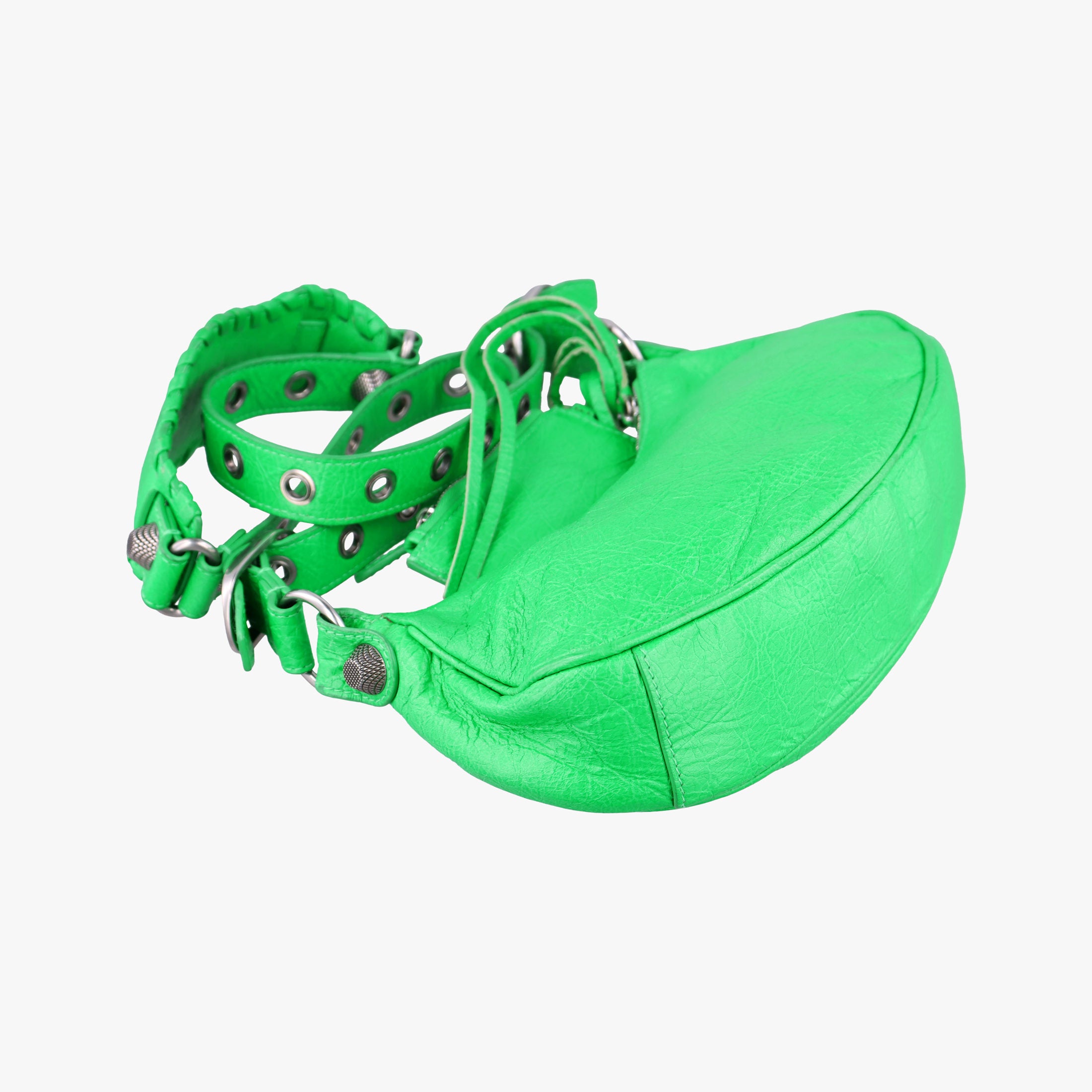 Pre-owned Balenciaga Le Cagole Green Leather  shoulderbag | stylenewstar