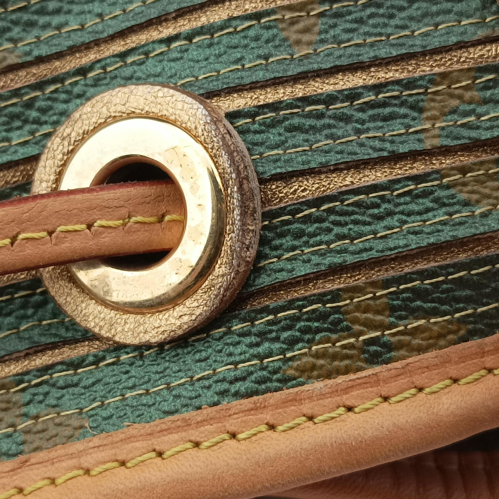 Pre-owned Louis Vuitton Neo Khaki×Green Monogram Eden M40356 shoulderbag | stylenewstar