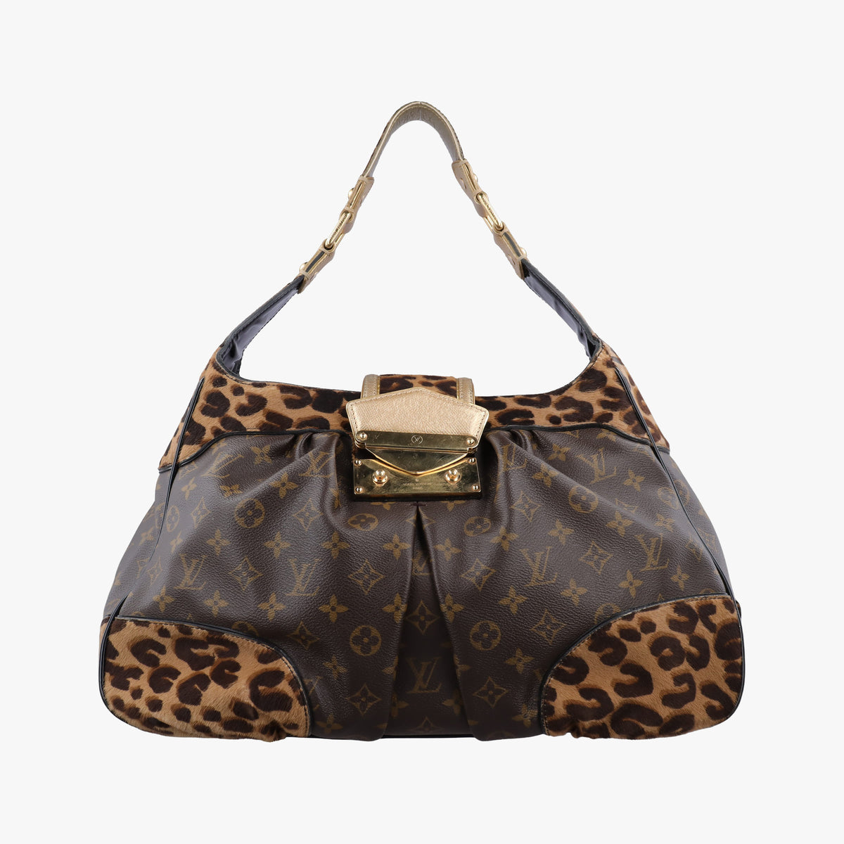 Vintage Louis Vuitton Leopard Polly Monogram Leopard Python leather×pony M95282 shoulderbag | stylenewstar