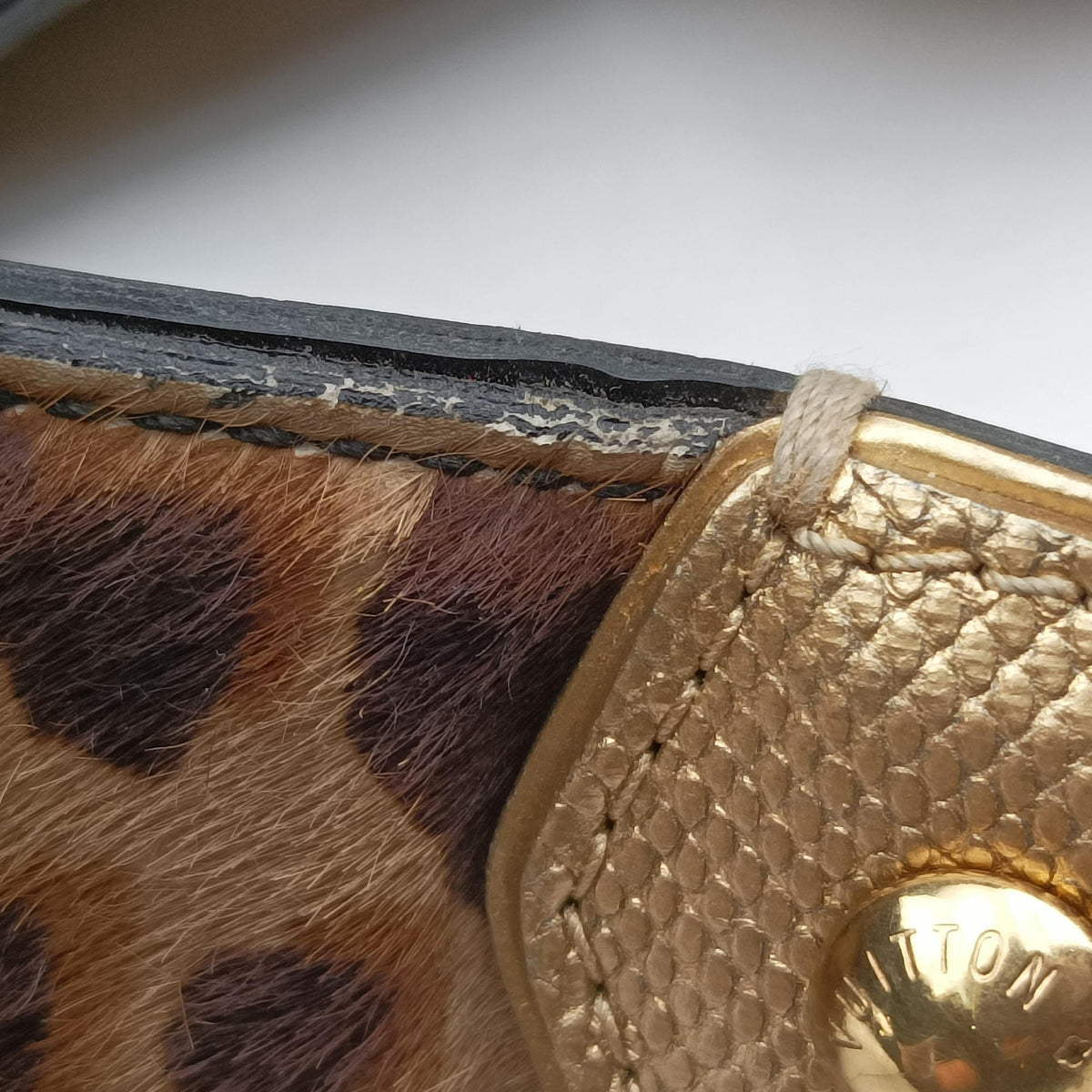 Vintage Louis Vuitton Leopard Polly Monogram Leopard Python leather×pony M95282 shoulderbag | stylenewstar