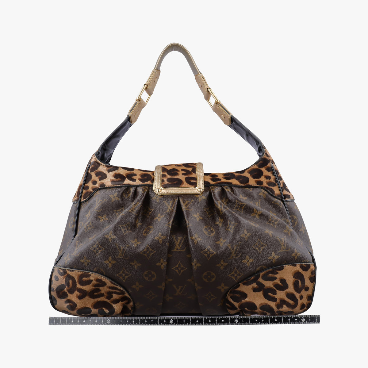 Vintage Louis Vuitton Leopard Polly Monogram Leopard Python leather×pony M95282 shoulderbag | stylenewstar