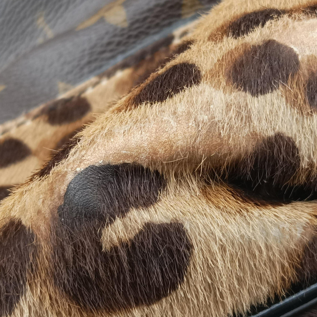 Vintage Louis Vuitton Leopard Polly Monogram Leopard Python leather×pony M95282 shoulderbag | stylenewstar