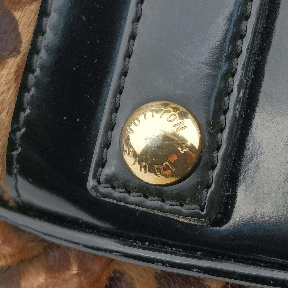 Vintage Louis Vuitton Leopard Polly Monogram Leopard Python leather×pony M95282 shoulderbag | stylenewstar