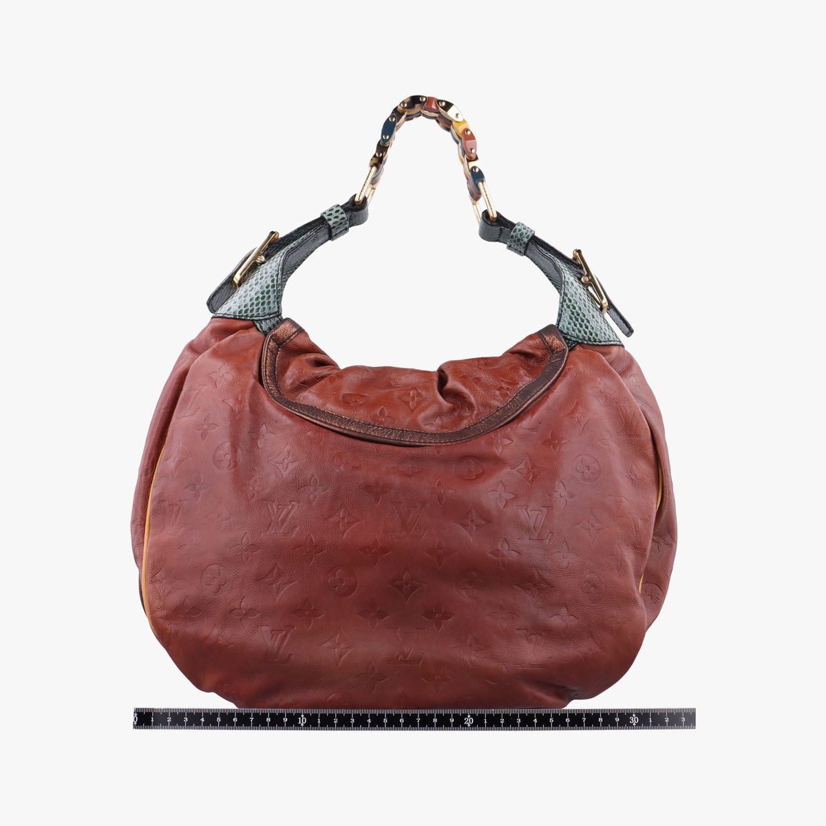 Pre-owned Louis Vuitton Kalahari GM Brown Monogram Epice ×Python M97002 shoulderbag | stylenewstar