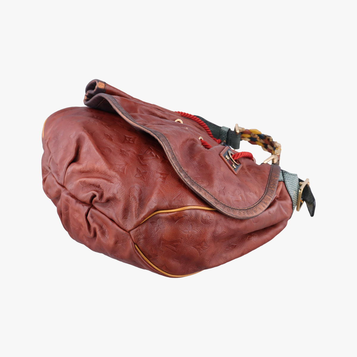 Pre-owned Louis Vuitton Kalahari GM Brown Monogram Epice ×Python M97002 shoulderbag | stylenewstar