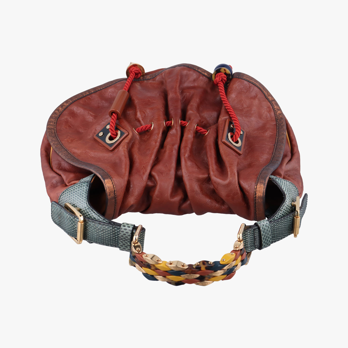 Pre-owned Louis Vuitton Kalahari GM Brown Monogram Epice ×Python M97002 shoulderbag | stylenewstar