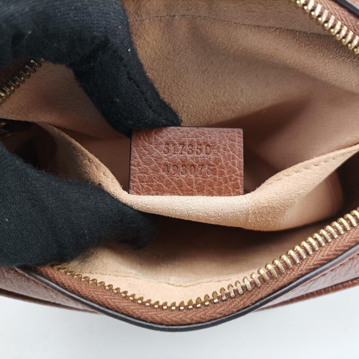 Secondhand Gucci OPHIDIA Blue×Black Denim×leather 517350 shoulderbag | stylenewstar